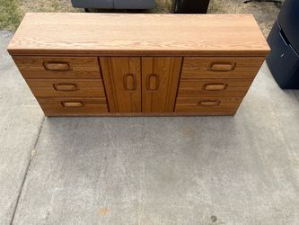 Long wooden dresser