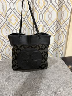 Original Coach Black Signature Tote ✨ Elegant & Classic Everyday Bag 🖤 