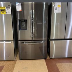 Samsung Dark Stainless Steel Bottom Freezer Refrigerator With Water And Ice Dispenser🔥🔥🔥