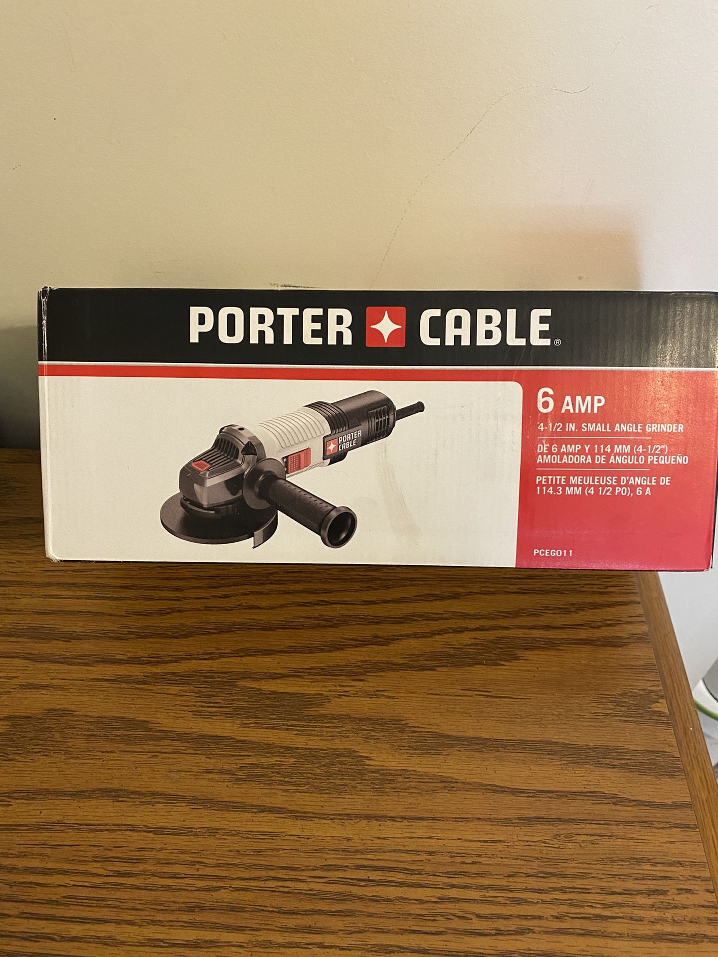 Nib Porter Cable 6 Amp Small Angle Grinder 