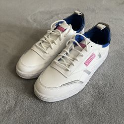 Womens Reebok Club C White/blue/pink Size 8