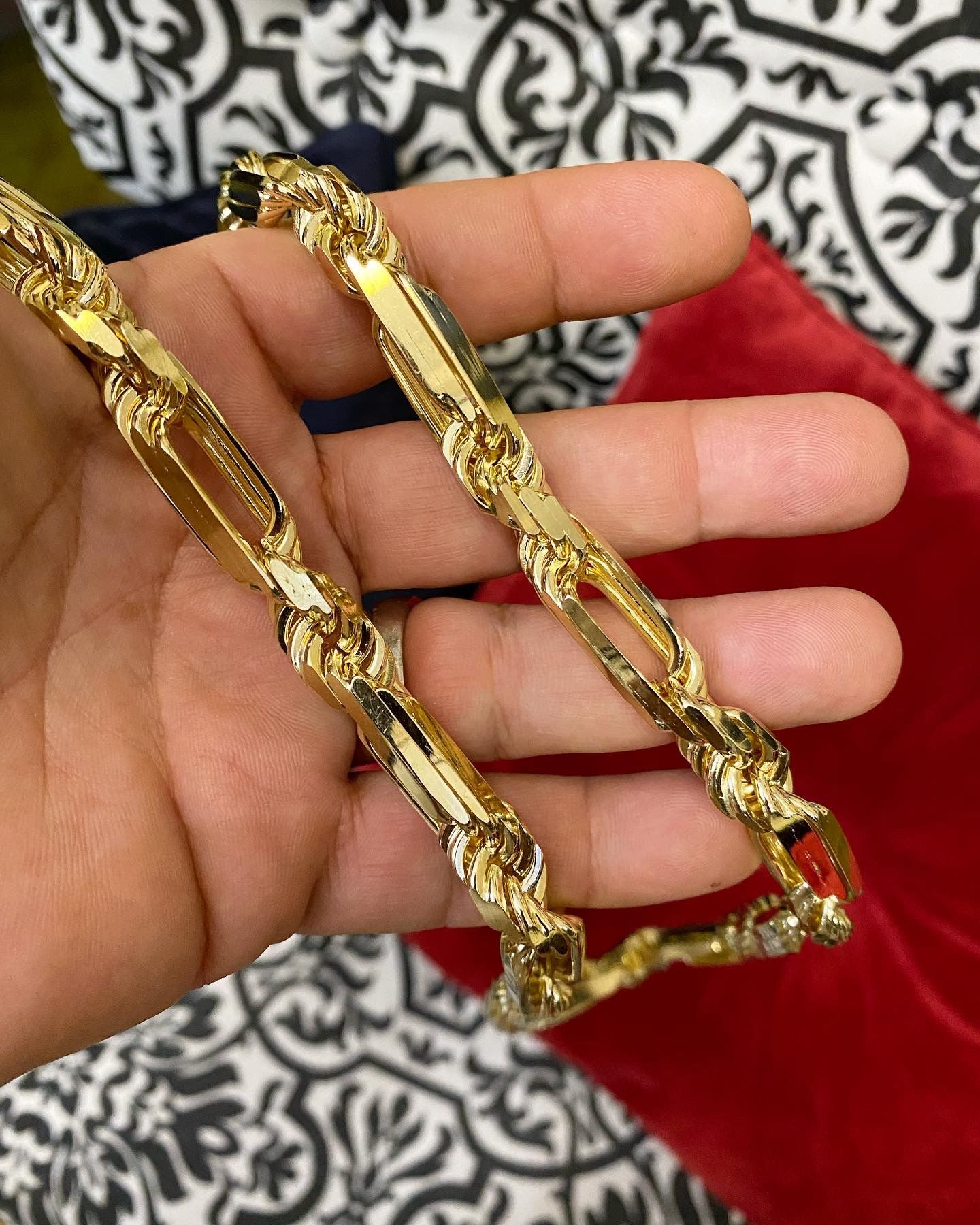 12mm 28” 14k yellow gold Italian Milano Chain