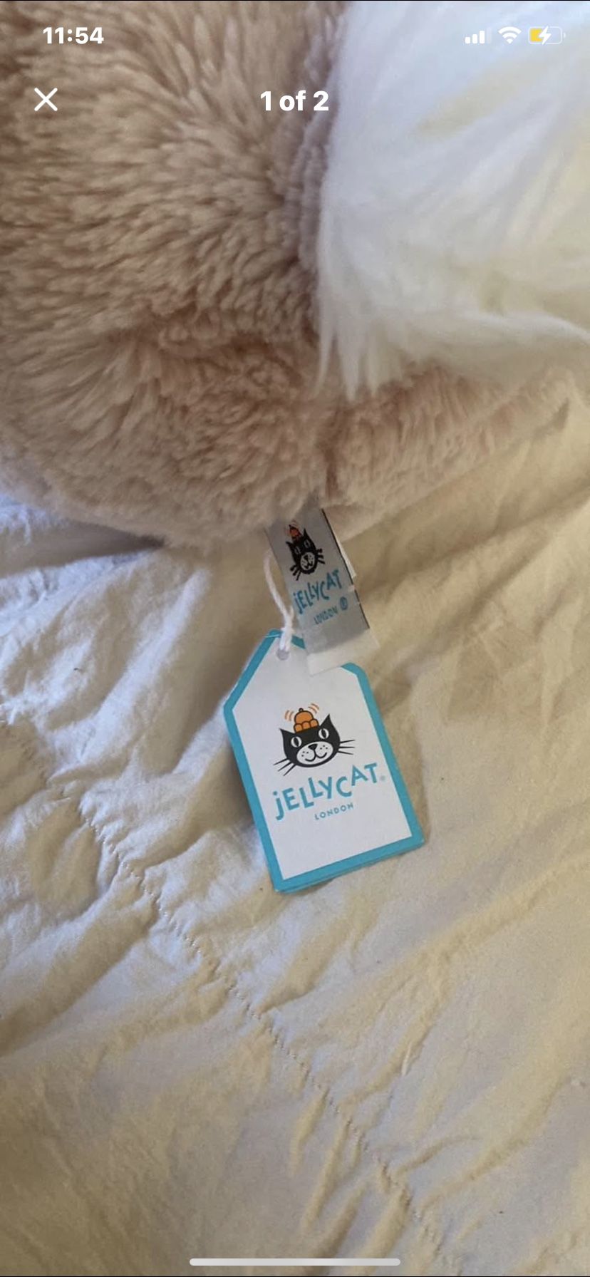 jellycat beige smudge bunny