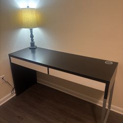 Computer Desk, 2 Drawers. IKEA Style Includes Lamp 