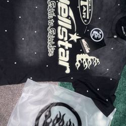 Black and White Hellstar Men's T-Shirt Size Small 100% Cotton