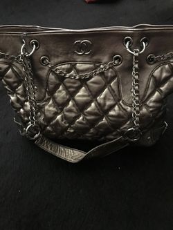 Fashionista Purse (bronze) w silver chain straps
