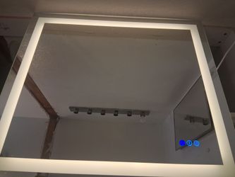 Large led vanity mirror.