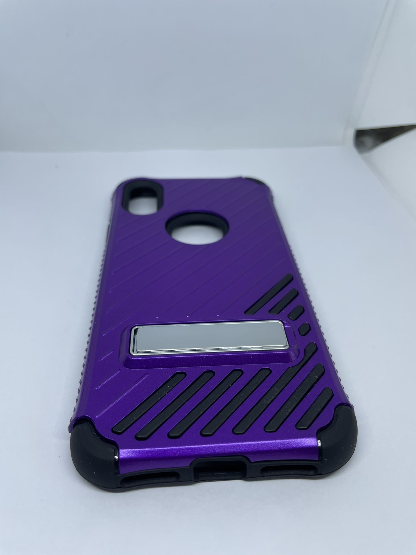 For iPhone X / iPhone 10 Kickstand Purple Case Cover Protector