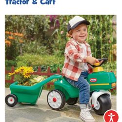 Red Toddler Tractor & Cart
