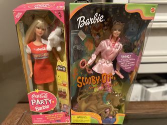 2000 Scooby Doo & 1998 Coca Cola Party Barbie Dolls