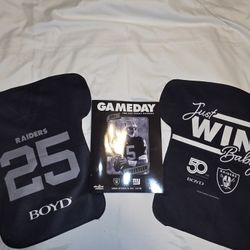Las Vegas Raiders rally Towels And Game Day Program Book