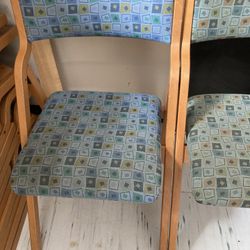 Folding Wooden Chairs With Cushion 