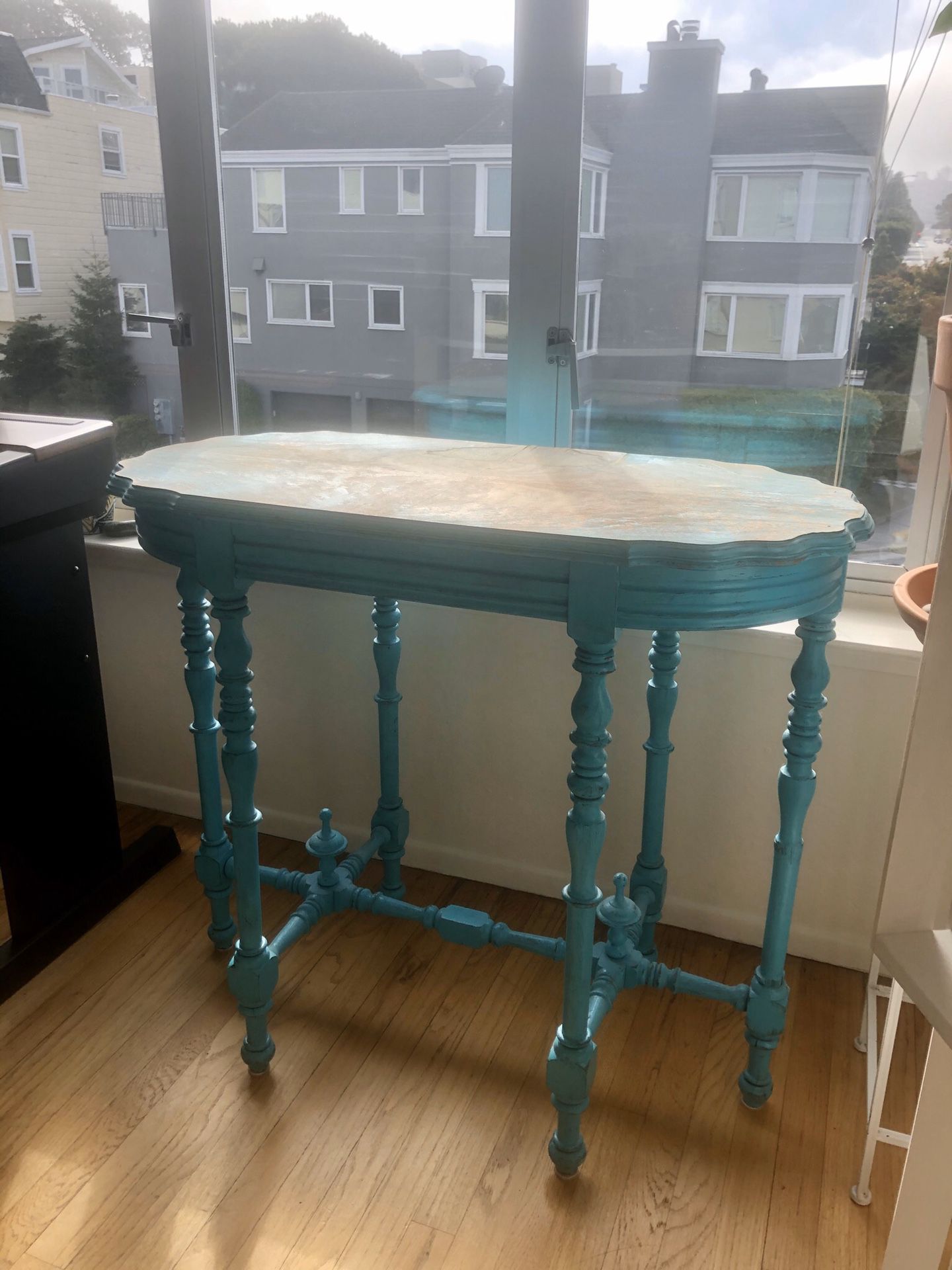 Turquoise Antique Table