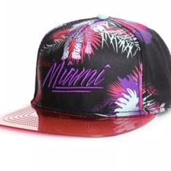 "Miami" Flat Brim Snapback Hat 