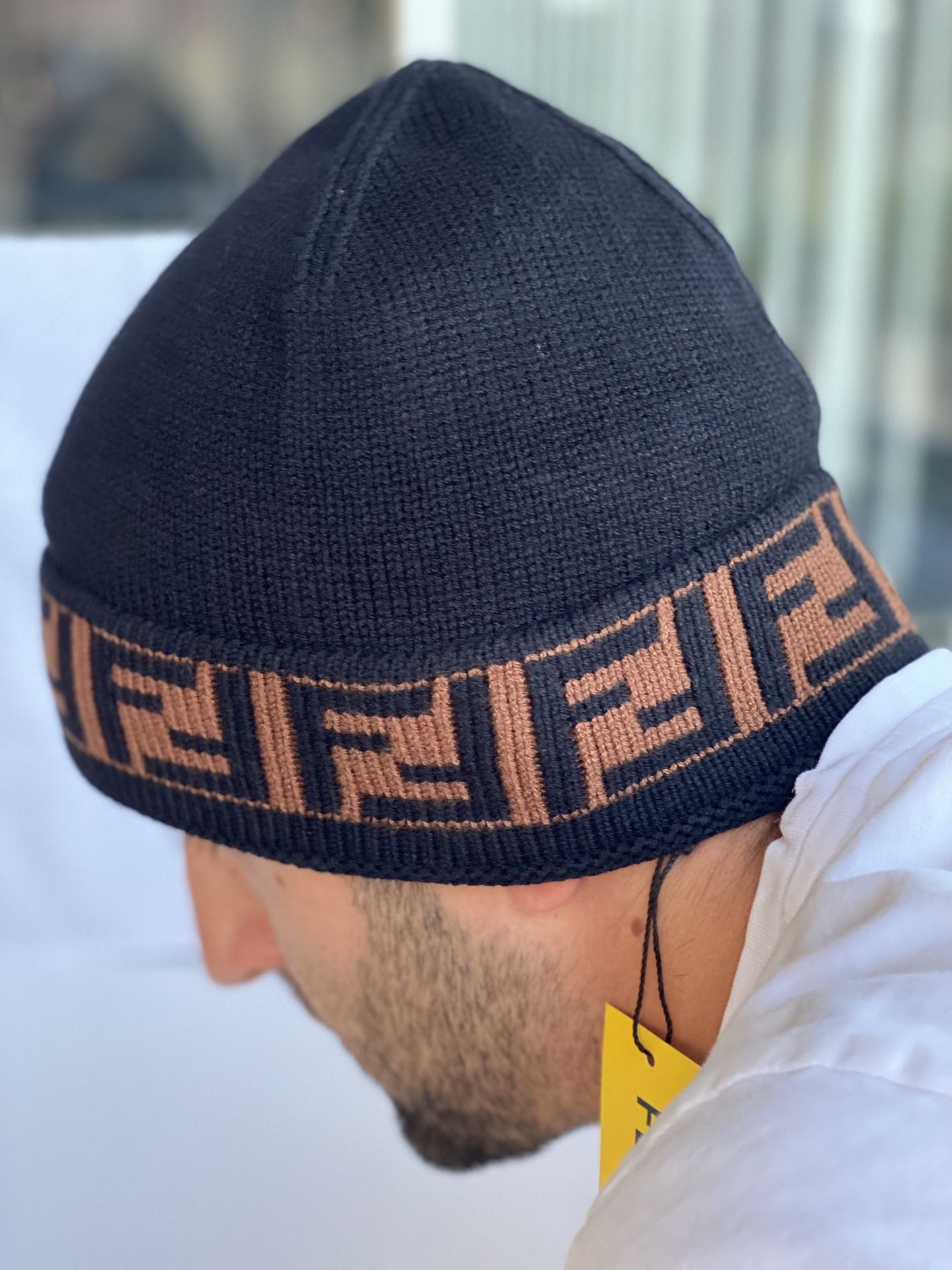 Fendi Black & Brown Beanie