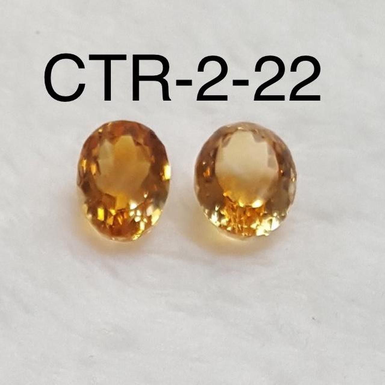 Citrine Facetted Oval Shape Semi-Precious Gemstone-2Pc-Lot-CTR-2-22/STK-119