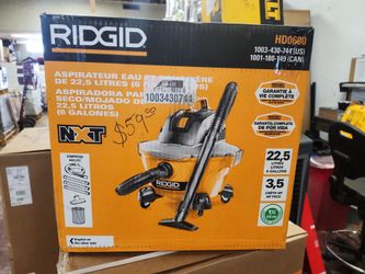RIDGID
6 Gal. 3.5 Peak HP NXT Shop Vacuum Wet Dry Vac with General Debris Filter, Locking Hose and Attachments