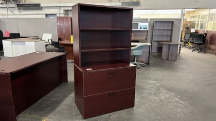 2 Drawer Lateral W/ Bookcase 36″W