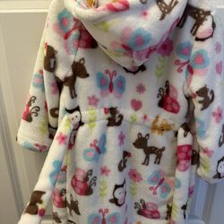 Kids Soft Hooded Bathrobe Toddler Robe Children's Pajamas 