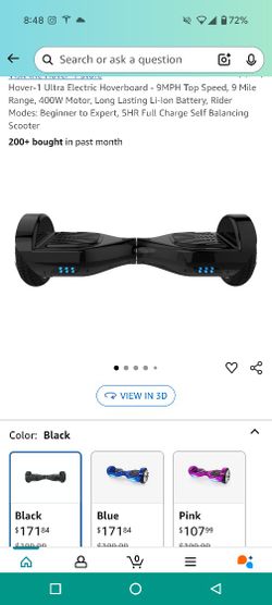 Hover-1 Ultra Electric Hoverboard - 9MPH Top Speed, 9 Mile Range, 400W Motor, Long Lasting Li-Ion Battery, Rider Modes: Beginner to Expert, 5HR Full C