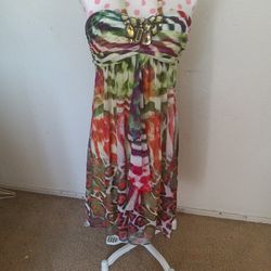 Beautiful halter top Sheer Dress by Muse SIZE:8