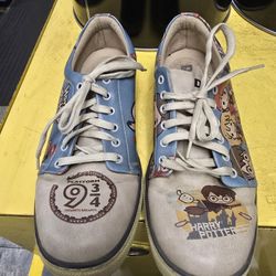 DOGO, Sneakers, WB Imaginary School Harry Potter Design, Women Sneakers, Custom Sneakers, Vegan Leather Shoes, Lace Up,