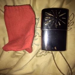 Vintage Jon-e Standard Size Hand Warmer Aladdin Labs w/Red Felt Carry Bag