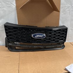 2016-2019 Ford Explorer Front Upper Grille w/ Emblem Black FB53-8150-ABW OEM