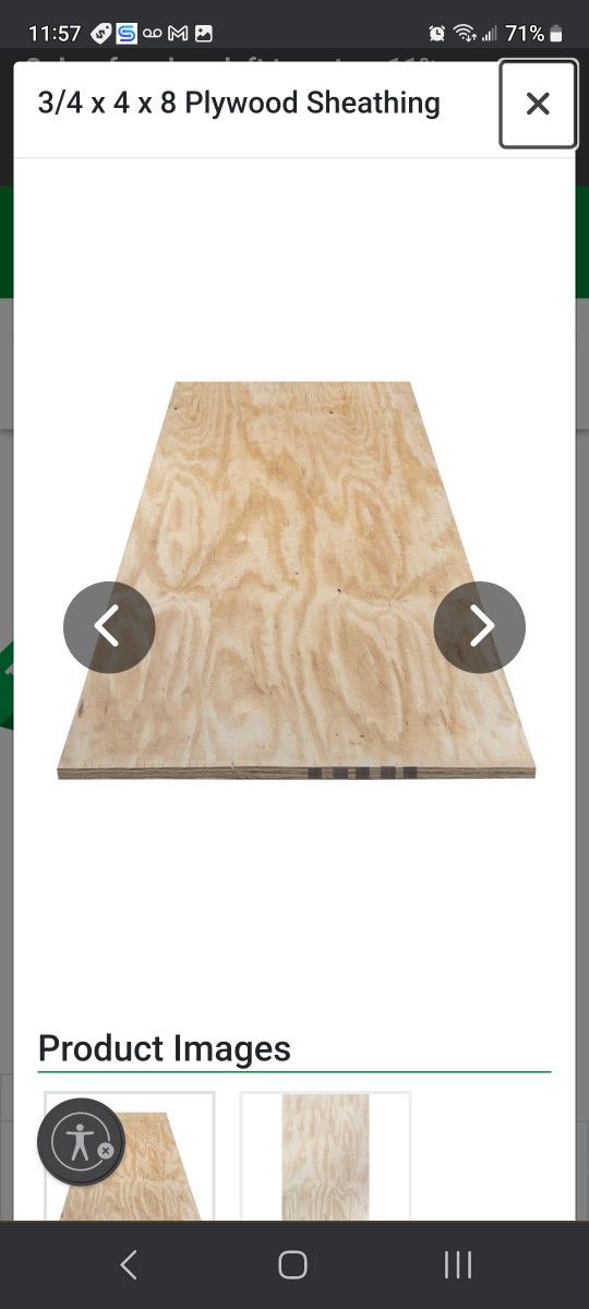 (24 ) 3/4 x 4 x 8 Plywood Sheathing