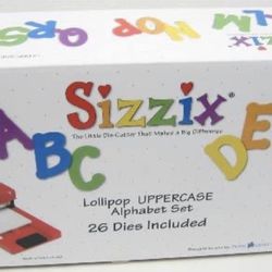 Sizzix Lollipop Uppercase Letters Die Cut 