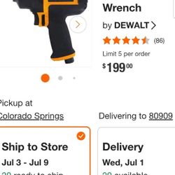 (Half Price) Brand New Dewalt ½" Air Impact