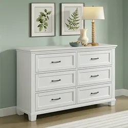 BRAND NEW Rose 6-Drawer Dresser, White
