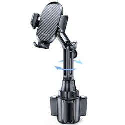 Miracase 2025 Upgraded Universal Cup Phone Holder for Car, [Rotatable & Adjustable] Long Neck Car Cup Holder Phone Mount Compatible with iPhone, Samsu