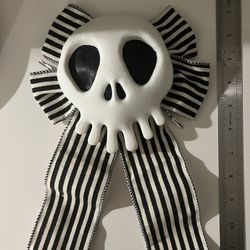Haunted Mansion Inspired Skull/Bow Decoration