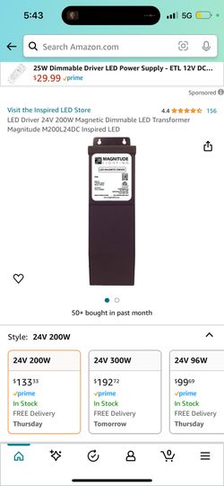 LED Driver 24V 200W Magnetic Dimmable LED Transformer Magnitude M200L24DC Inspired LED
