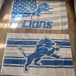 Detroit Lions Flags Size 3ftx5ft 