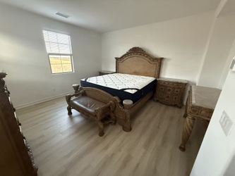 Solid Wood King Bedroom Set for sale. Excellent condition