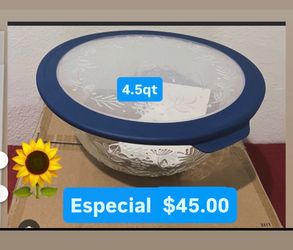Super Especial $45.00 Molde 4.5qt Guarda Comidas Postres Ensaladas $45.00 Especial Línea Wildflowers Princess House Ventas Finales