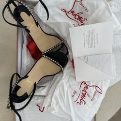 Christian LouBoutin So Me Spiked Red Sole Heels