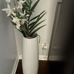 CB2 floor Vase - White (27 Inches Tall) 