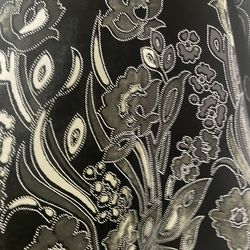 Black Patterned Fabric Scarf