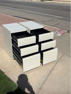 2 Metal File/ Tool Cabinets With Wheels-$25 EACH