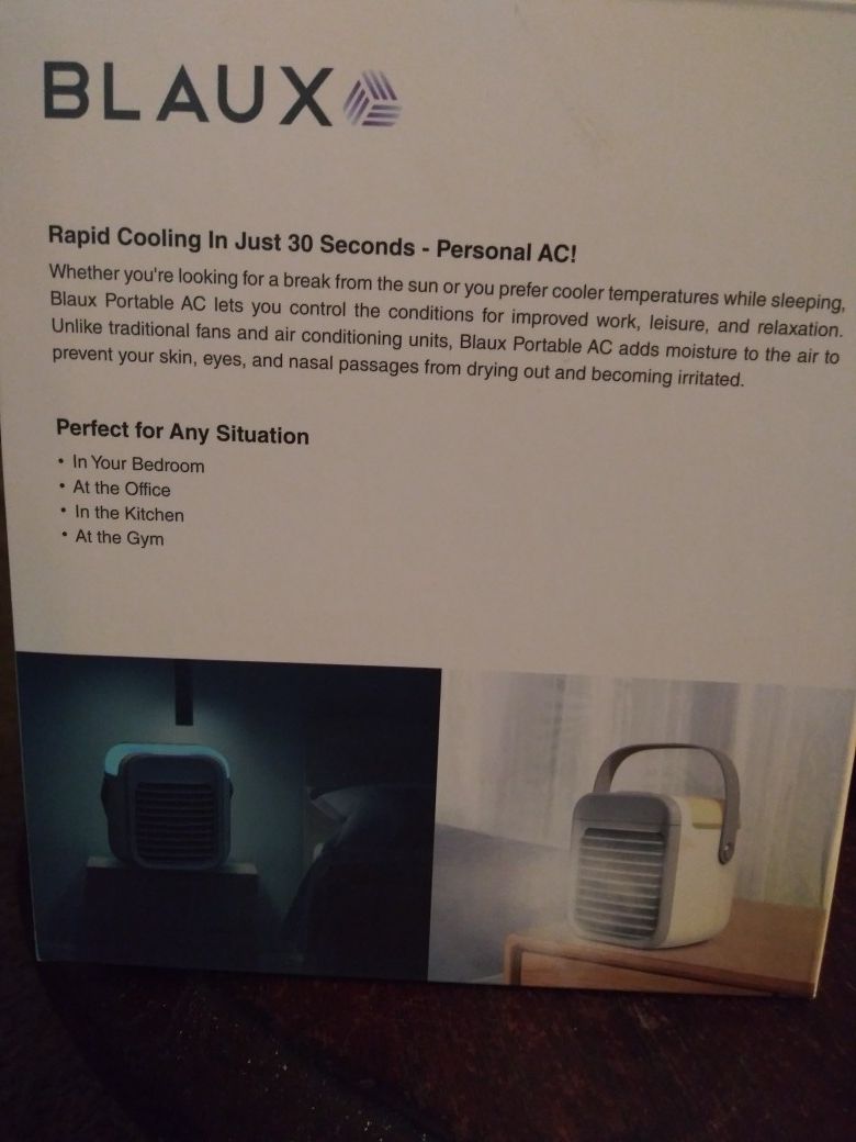 Blux portable personal AC unit/ humidifier