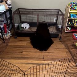 Extra Large Rabbit Cage With Fencing Attachment