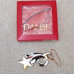 Dansk He's Y Duty Silver And Gold Shooting Star Ornament 
