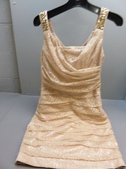 Express Light Pink & Gold Dress Sz 4-NWT