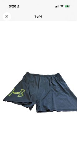 Under Armour Mens Black/Yellow Loose Fit Basketball Shorts! 3XL 44x12