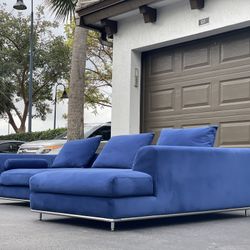 🛋️ Sectional Sofa/Couch - Microfiber - Blue - Delivery Available 🚛