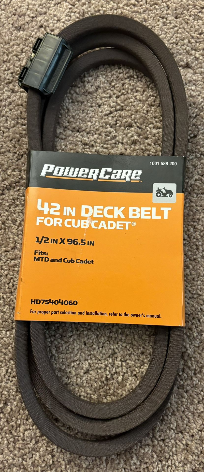 PowerCare HD((contact info removed)0)MTD/Cub Cadet 42" Deck Belt | Fits Many Mowers | Durable