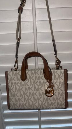 MK Gigi Small Signature Logo Messenger/Tote Bag